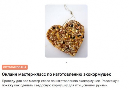 Вдохновение от Жанны Списовой: мастер-класс по экокормушкам в экосистеме ДОБРО.РФ